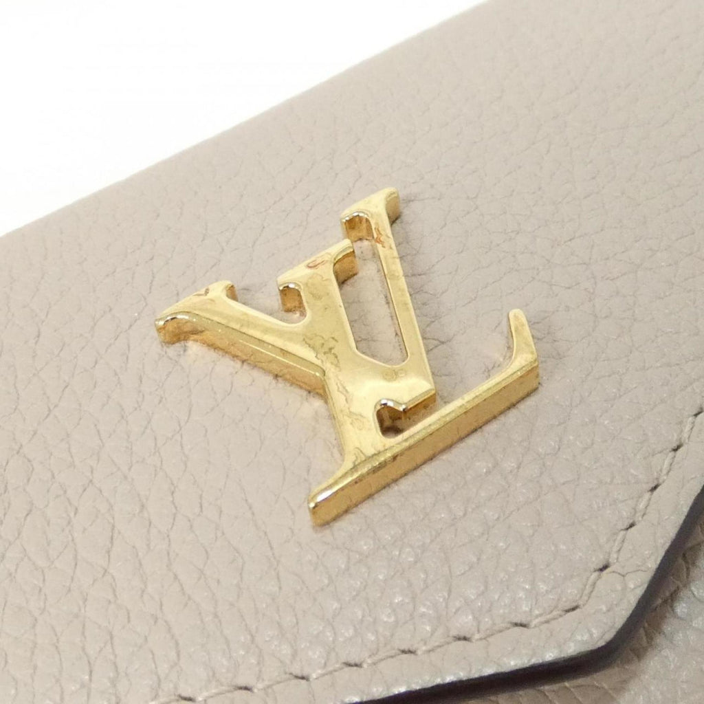 Louis Vuitton Grayish Leather Wallet (Tri-Fold)