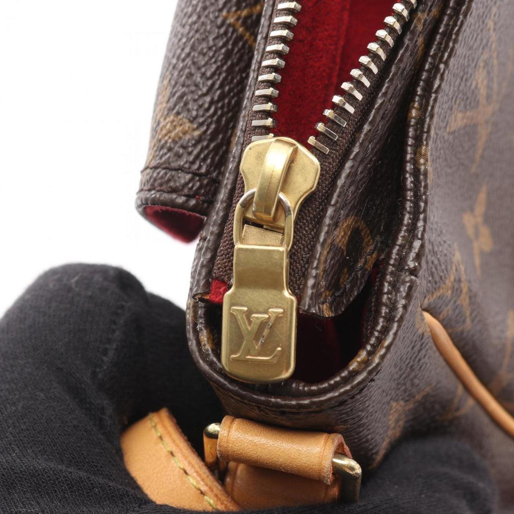 Louis Vuitton Monogram Brown Coated Canvas Leather Shoulder Bag