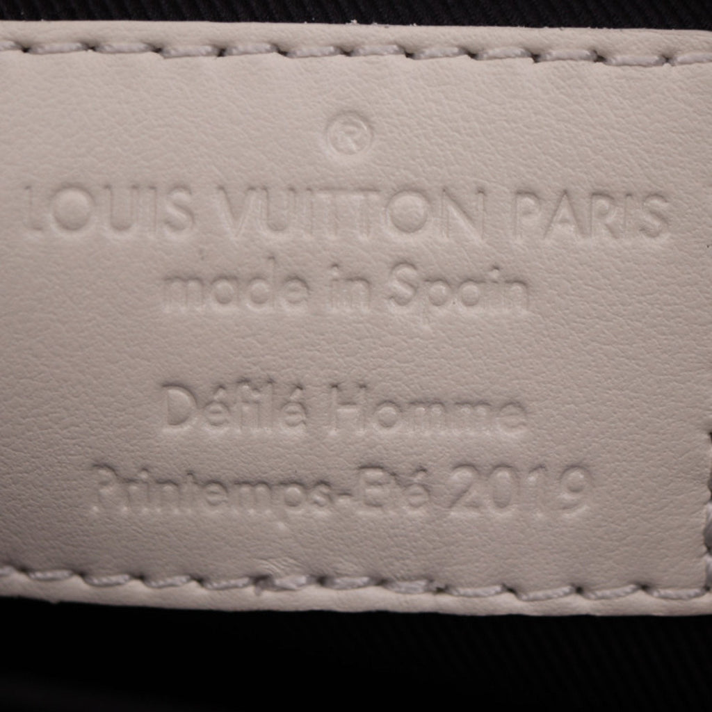 Louis Vuitton White Leather Handbag Shoulder Bag Tote Bag
