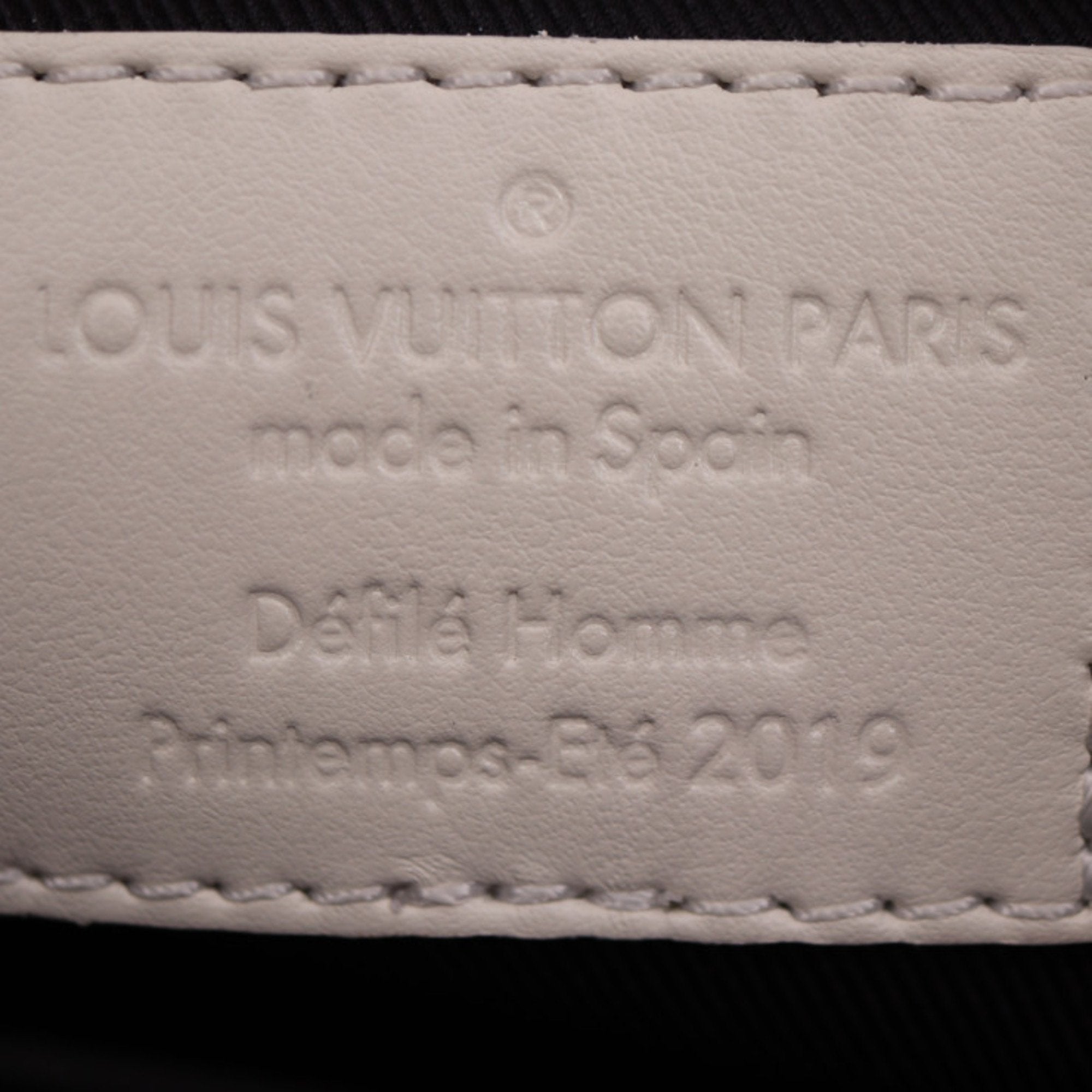Louis Vuitton White Leather Handbag Shoulder Bag Tote Bag