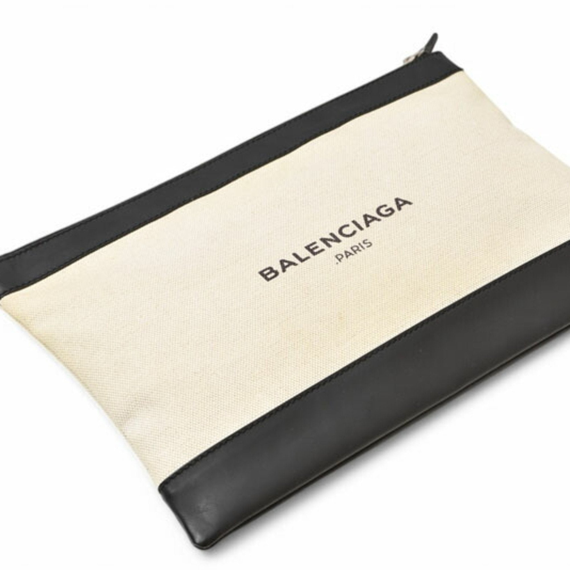 Balenciaga Black Canvas Clutch Bag Pouch