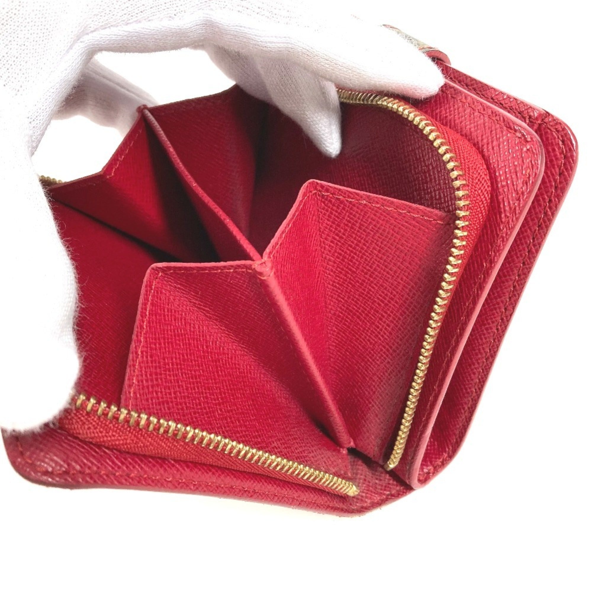 Louis Vuitton Brown Red Color Monogram Canvas Wallet