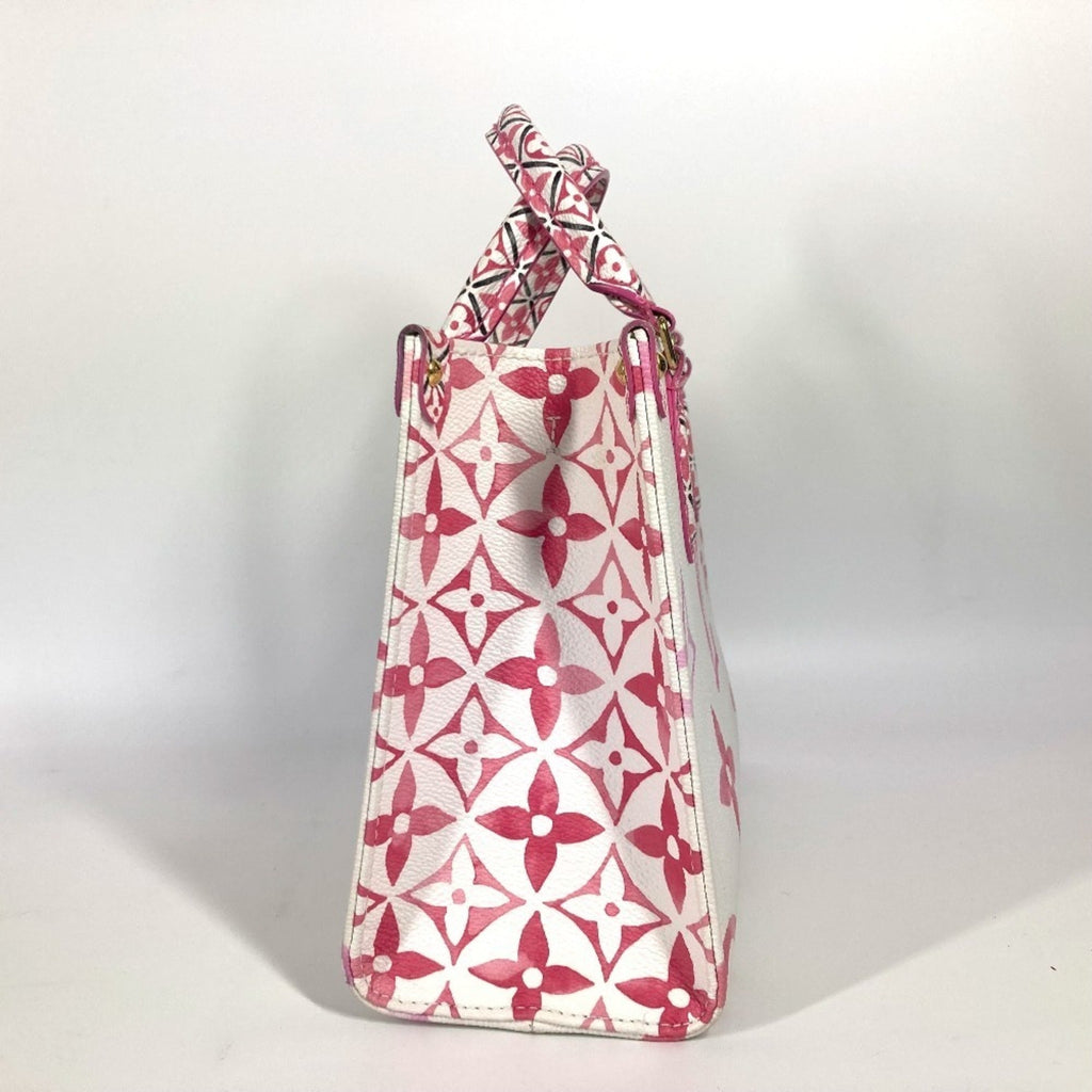Louis Vuitton Pink White Monogram Handbag Shoulder Bag Tote Bag