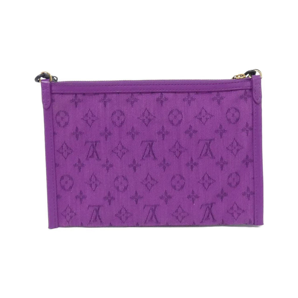 Louis Vuitton Marron Purple Coated Canvas Denim Shoulder Bag