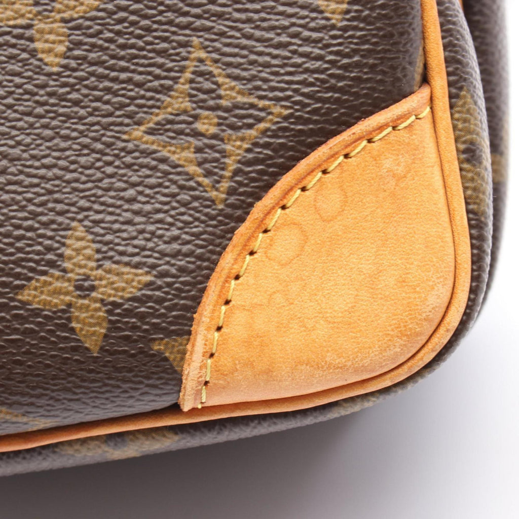 Louis Vuitton Monogram Brown Coated Canvas Leather Shoulder Bag
