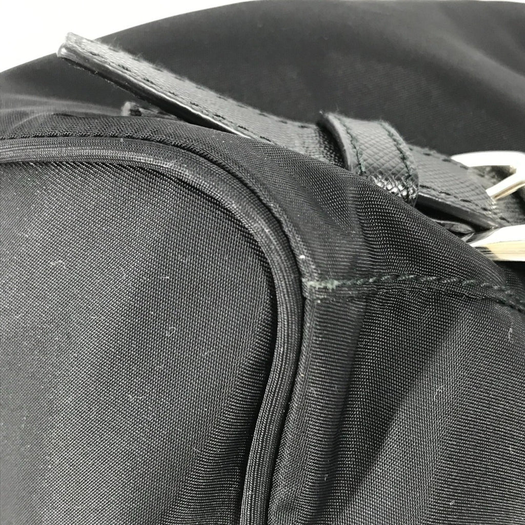Prada Black Nylon Leather Backpack