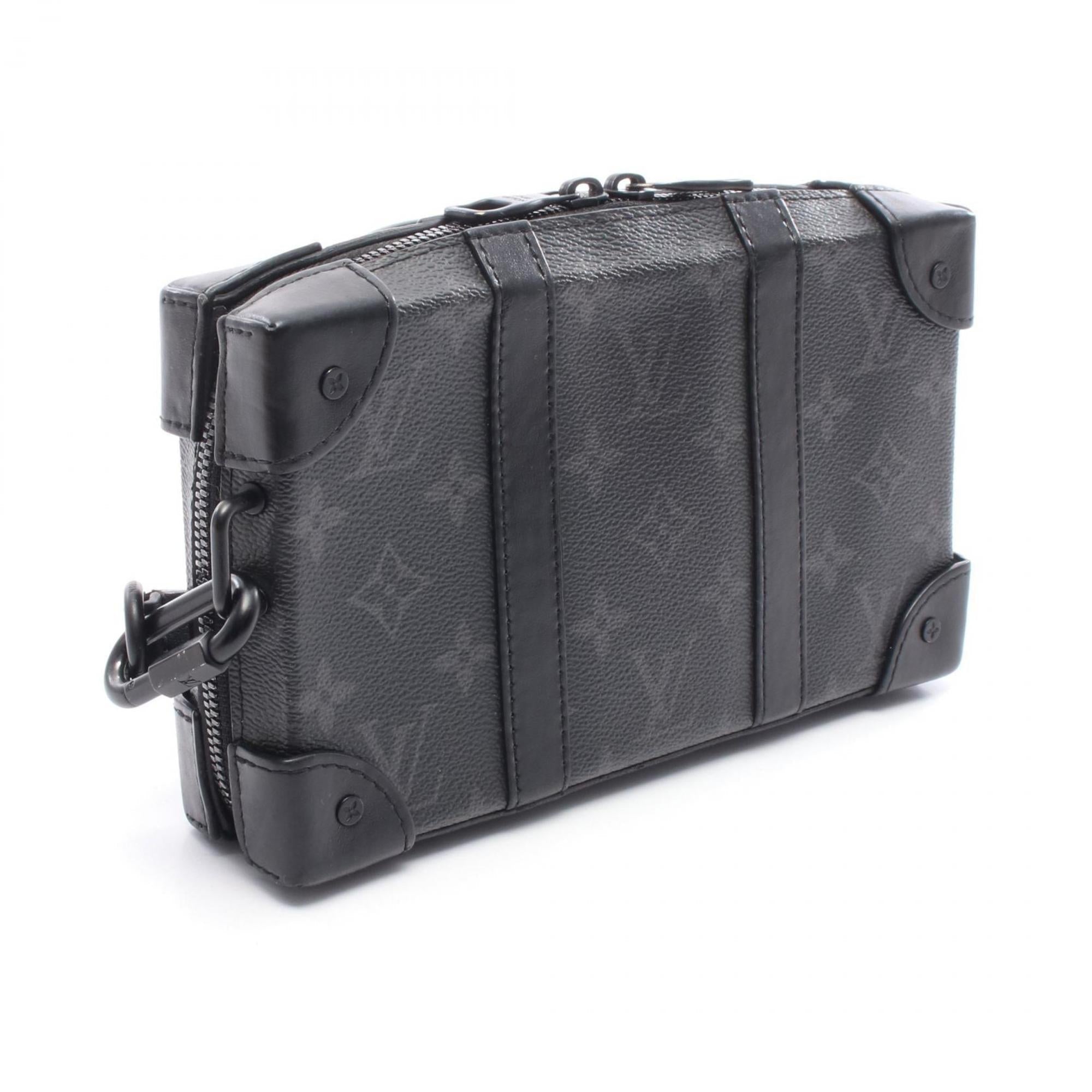 Louis Vuitton Black Coated Canvas Leather Shoulder Bag