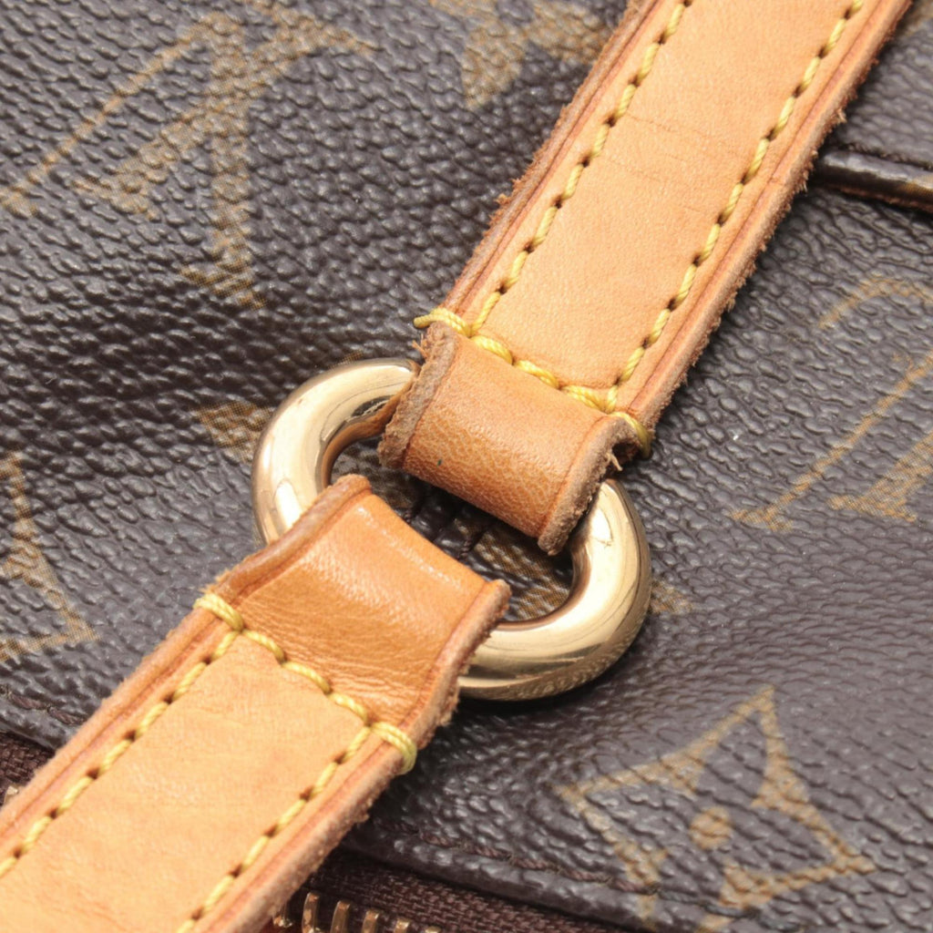 Louis Vuitton Brown Coated Canvas Leather Handbag Tote Bag