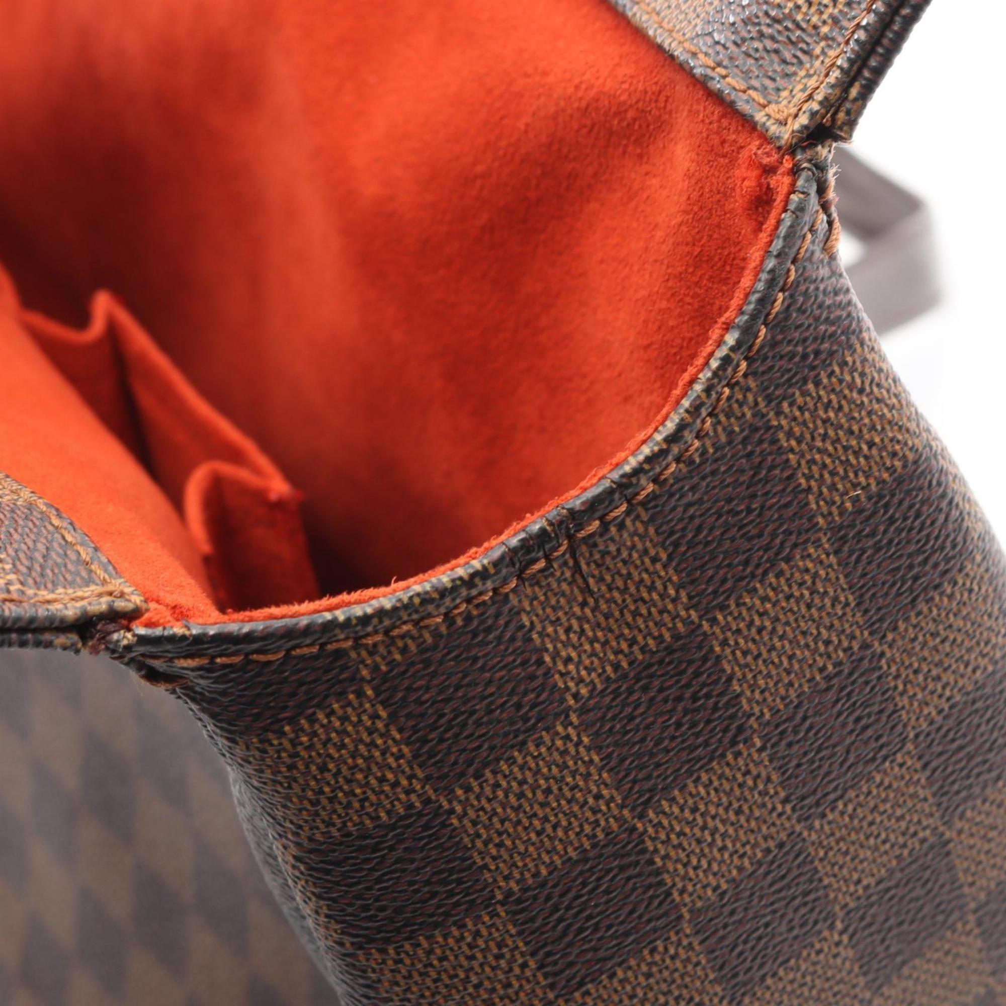 Louis Vuitton Brown Coated Canvas Pvc Leather Damier Canvas Tote Bag
