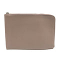 Louis Vuitton Beige Taupe Leather Clutch Bag Pochette