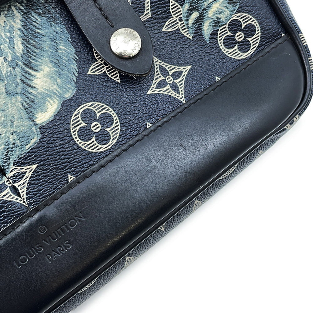 Louis Vuitton Monogram Savane Navy Handbag Shoulder Bag