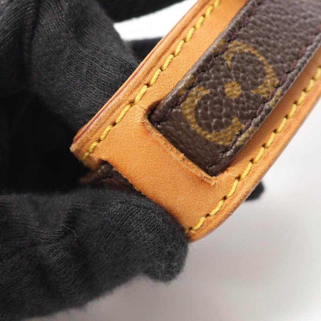 Louis Vuitton Brown Coated Canvas Leather Shoulder Bag