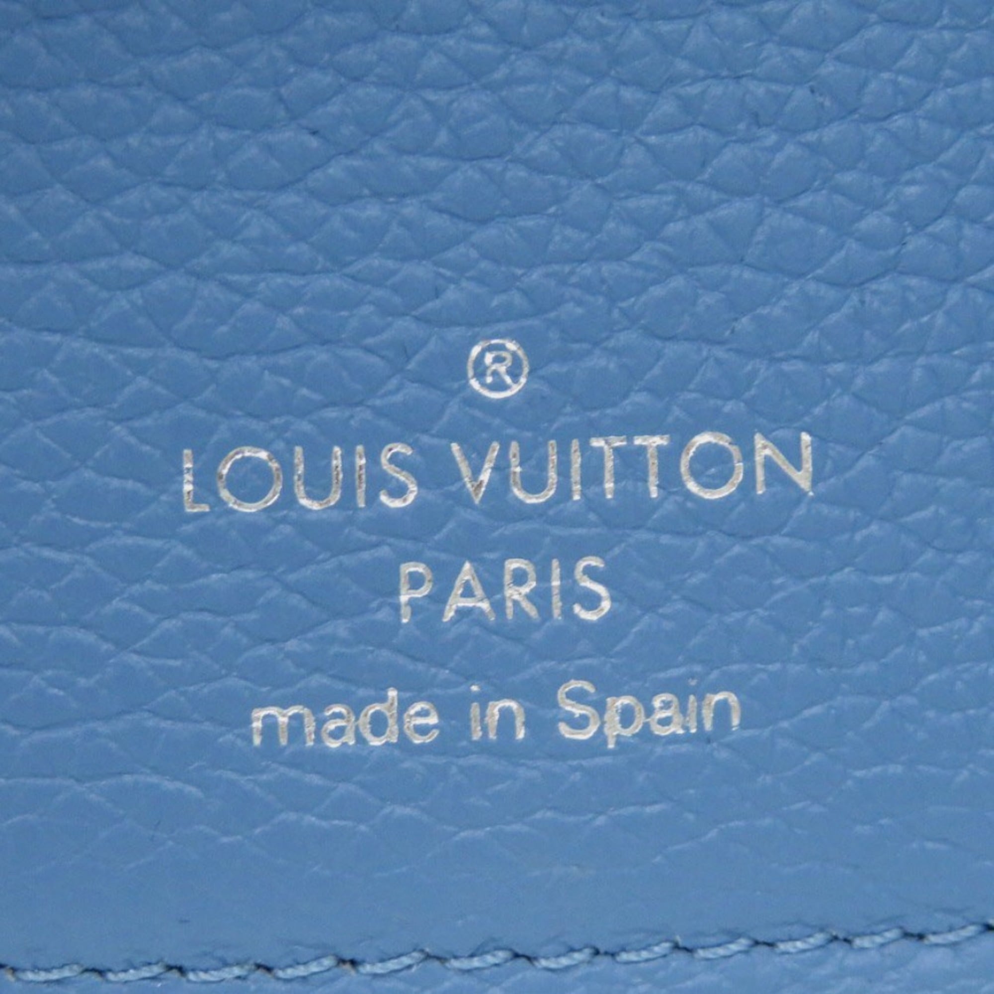 Louis Vuitton Blue Leather Wallet (Tri-Fold)