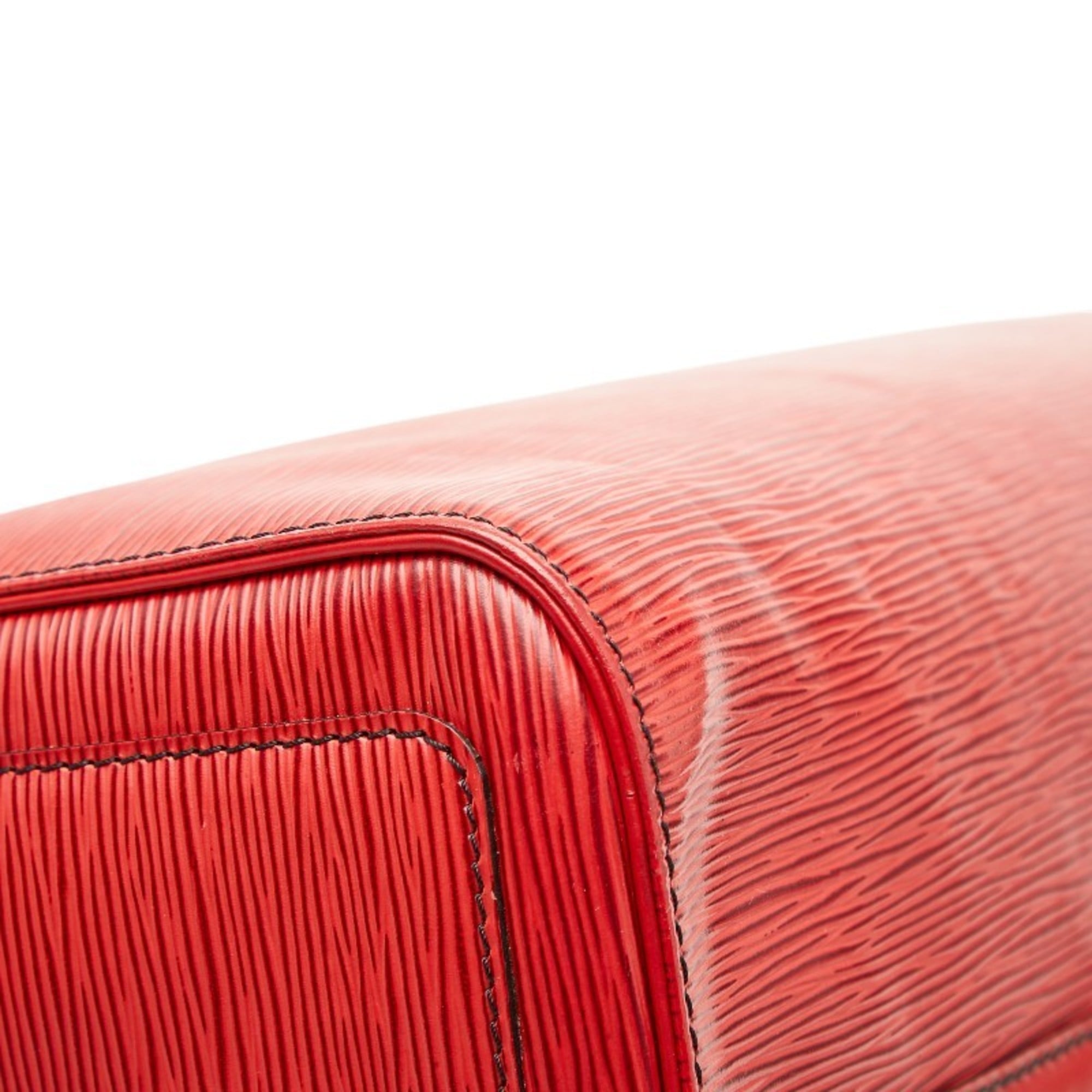 Louis Vuitton Epi Castilian Red Leather Boston Bag Handbag