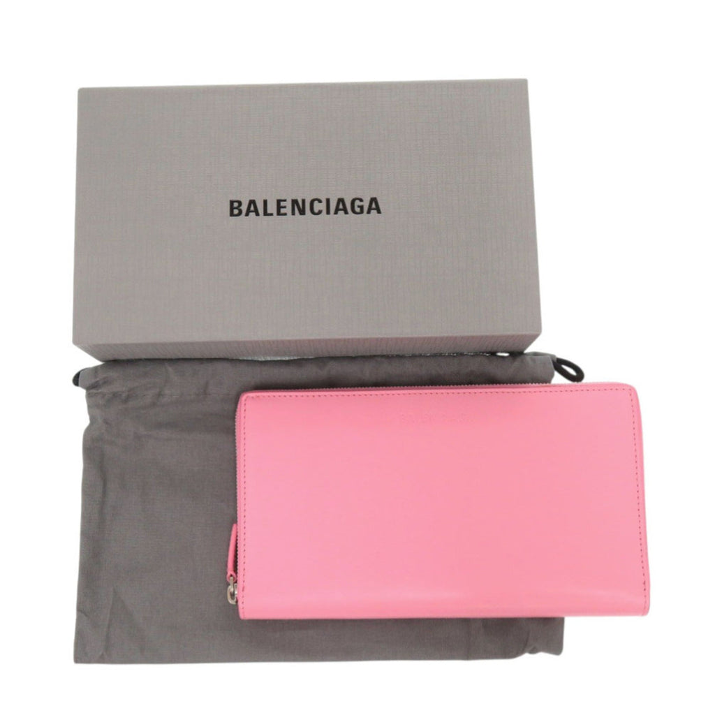 Balenciaga Pink Leather Long Wallet (Bi-Fold)