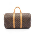 Louis Vuitton Brown Coated Canvas Leather Boston Bag