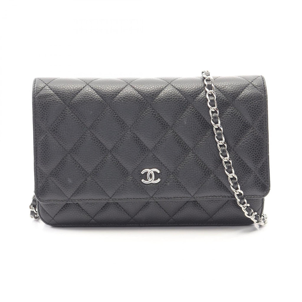 Chanel Black Grained Calfskin Handbag Shoulder Bag