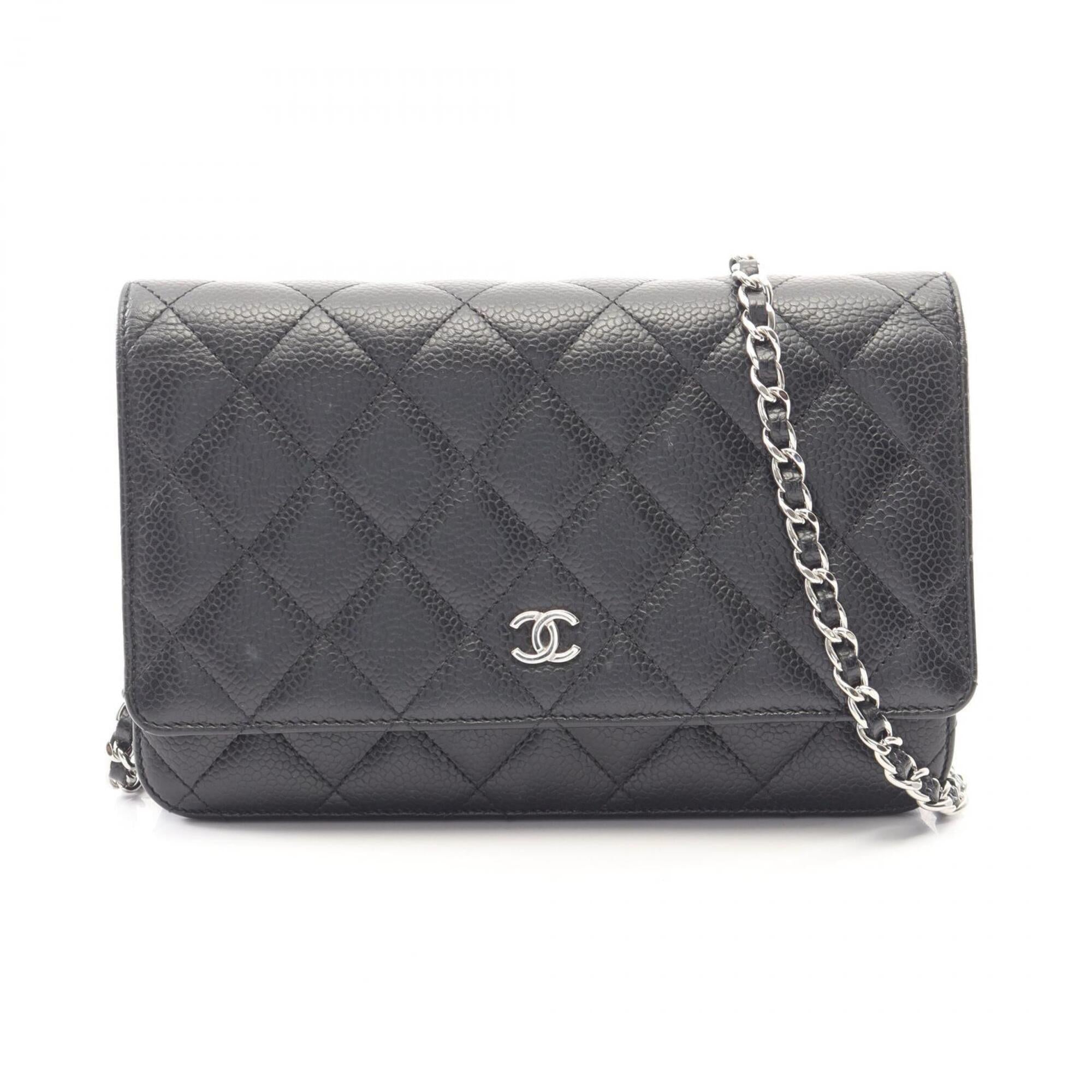Chanel Black Grained Calfskin Handbag Shoulder Bag
