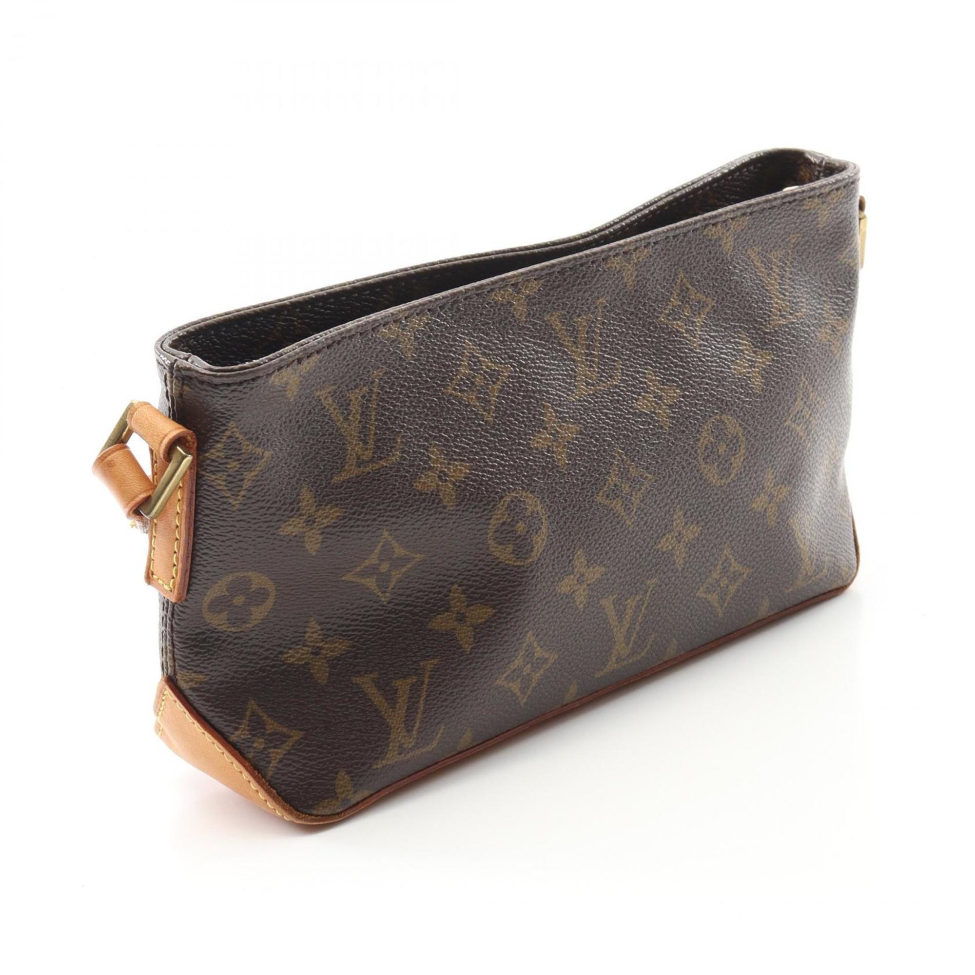 Louis Vuitton Brown Coated Canvas Leather Shoulder Bag