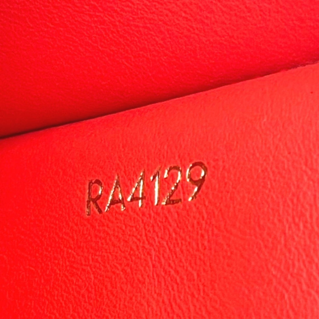 Louis Vuitton Red Color Leather Wallet (Tri-Fold)