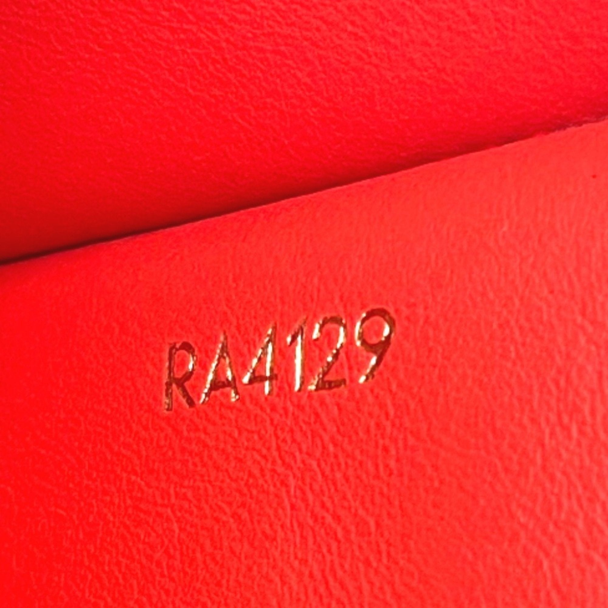 Louis Vuitton Red Color Leather Wallet (Tri-Fold)