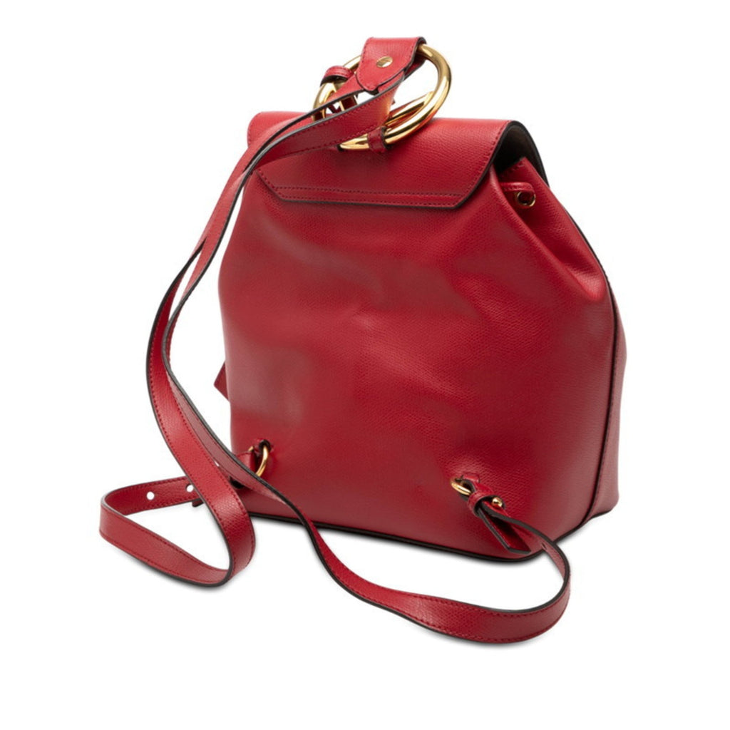 Fendi Red Color Leather Backpack
