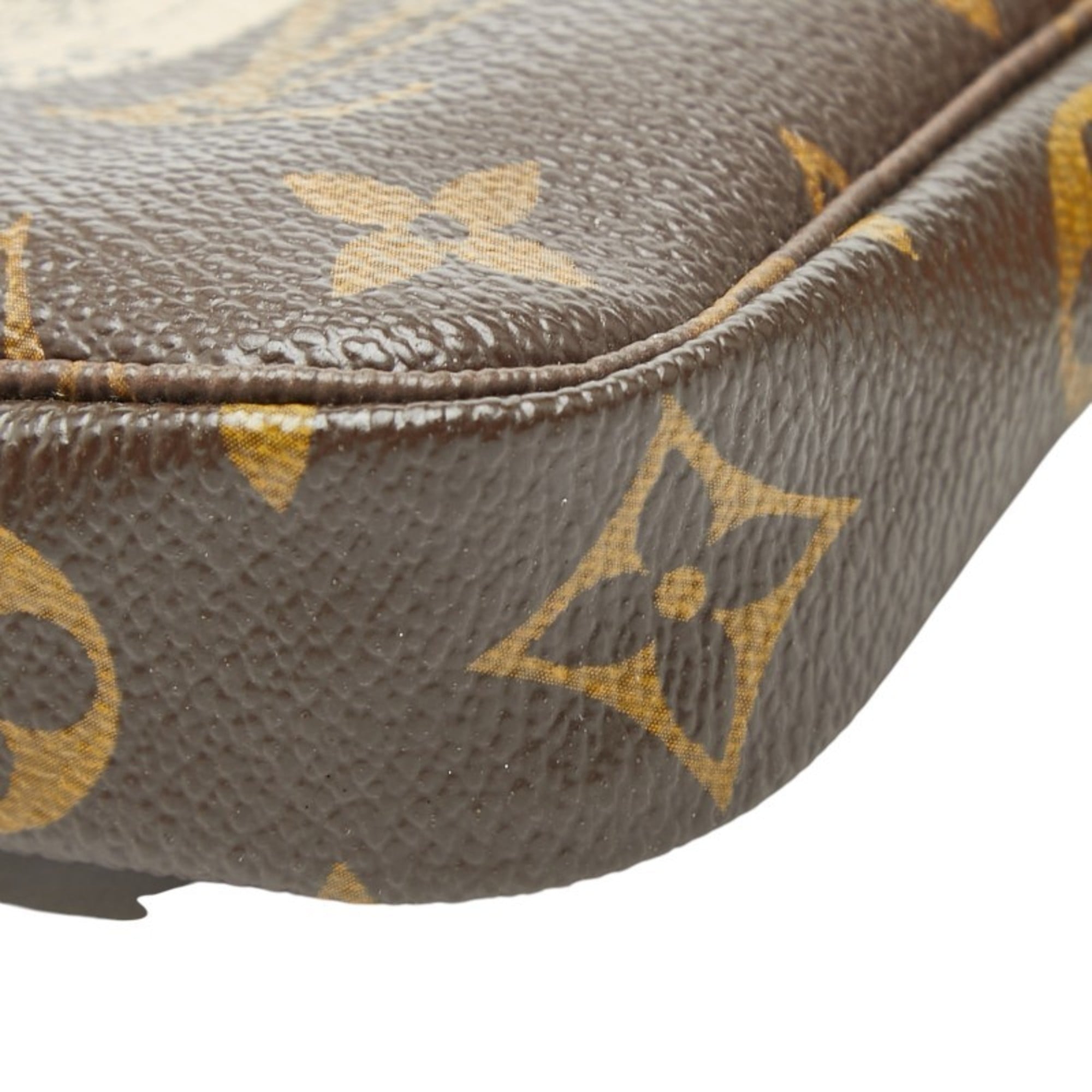 Louis Vuitton Monogram Brown Pvc Leather Handbag Pouch
