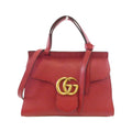 Gucci Red Color Leather Handbag (Pre-Owned)