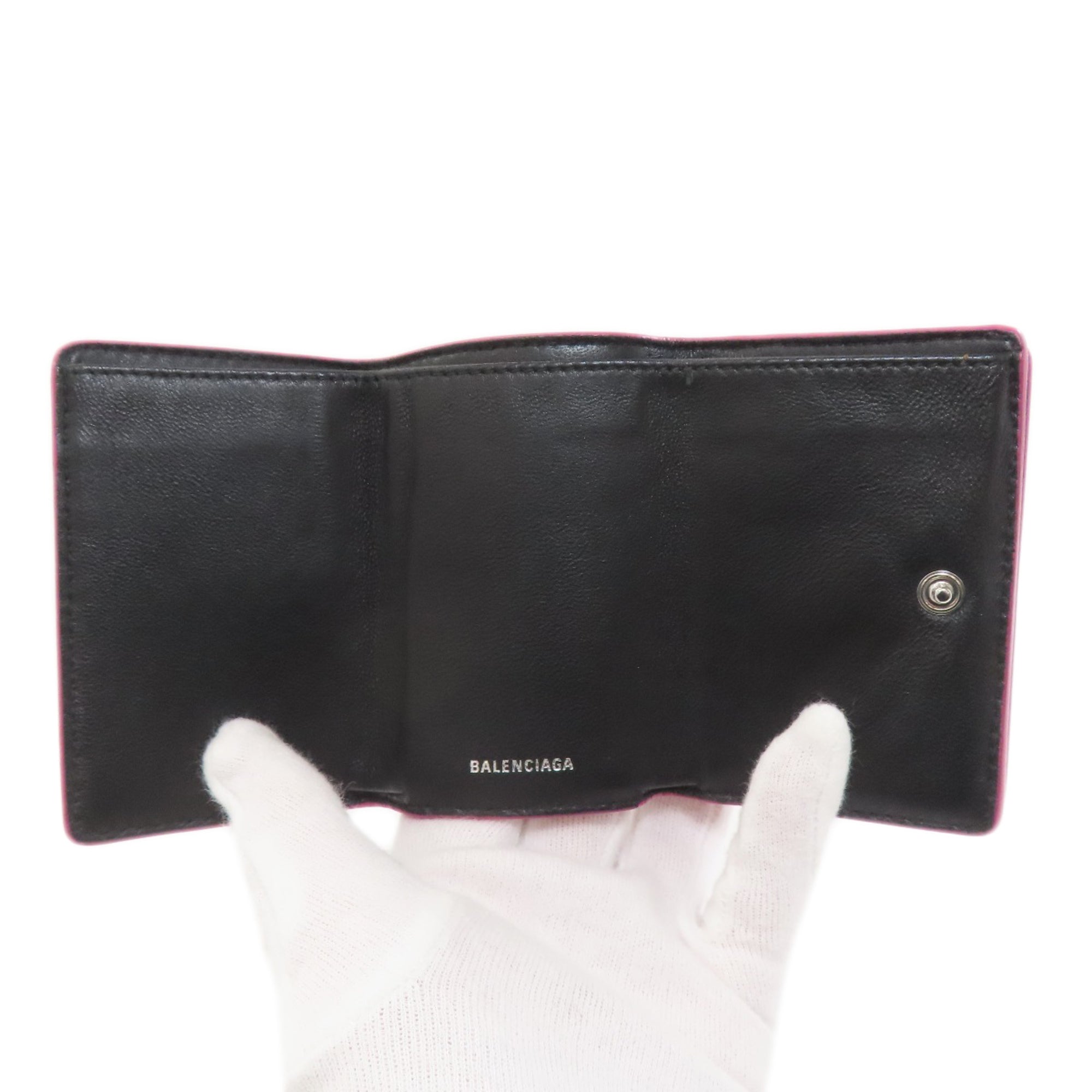 Balenciaga Pink Leather Wallet (Tri-Fold)
