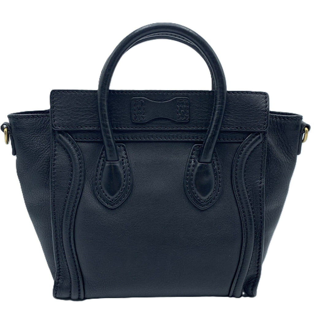 Celine Black Leather Handbag Shoulder Bag