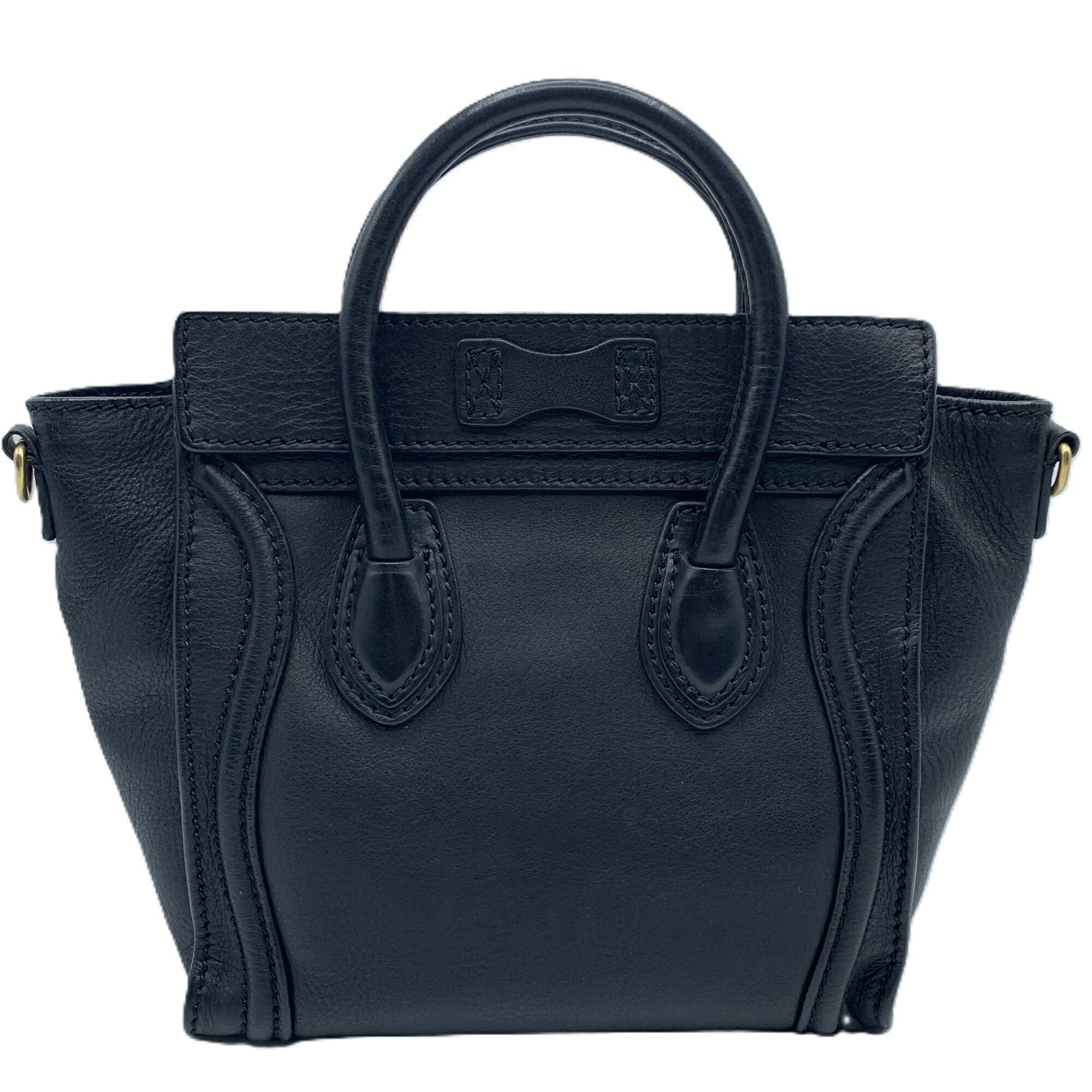 Celine Black Leather Handbag Shoulder Bag