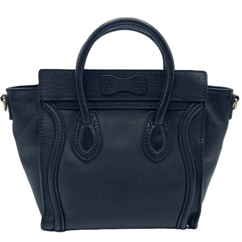 Celine Black Leather Handbag Shoulder Bag