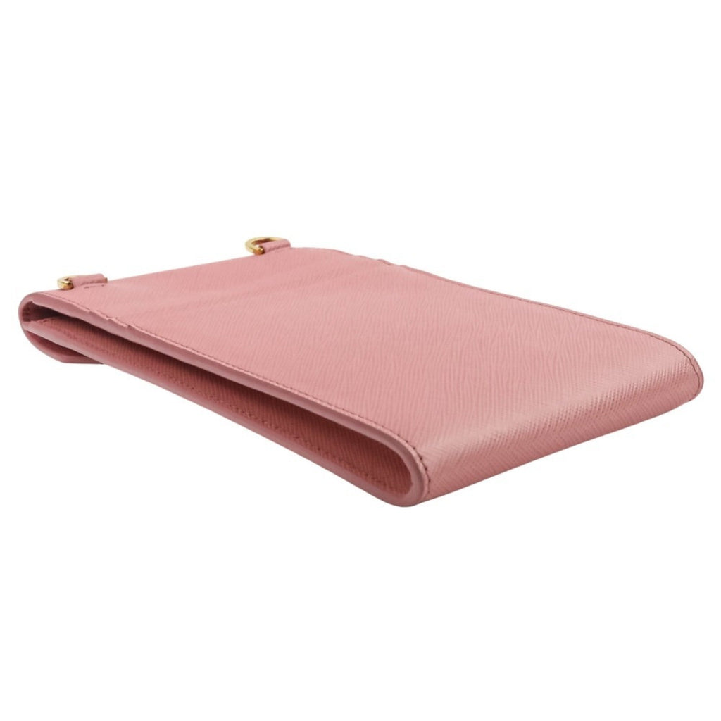 Prada Pink Leather Pochette Shoulder Bag