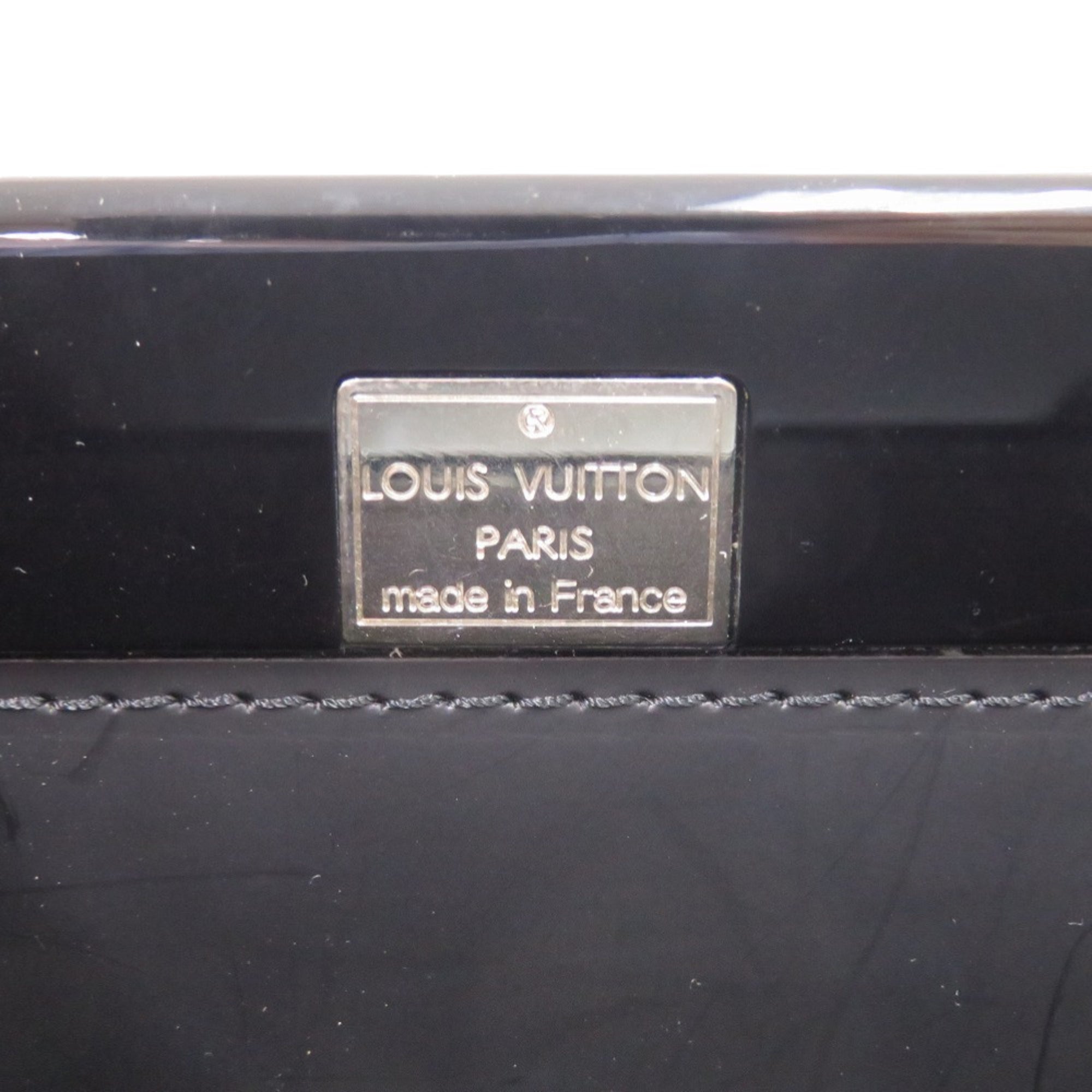 Louis Vuitton Black Plastic Leather Handbag