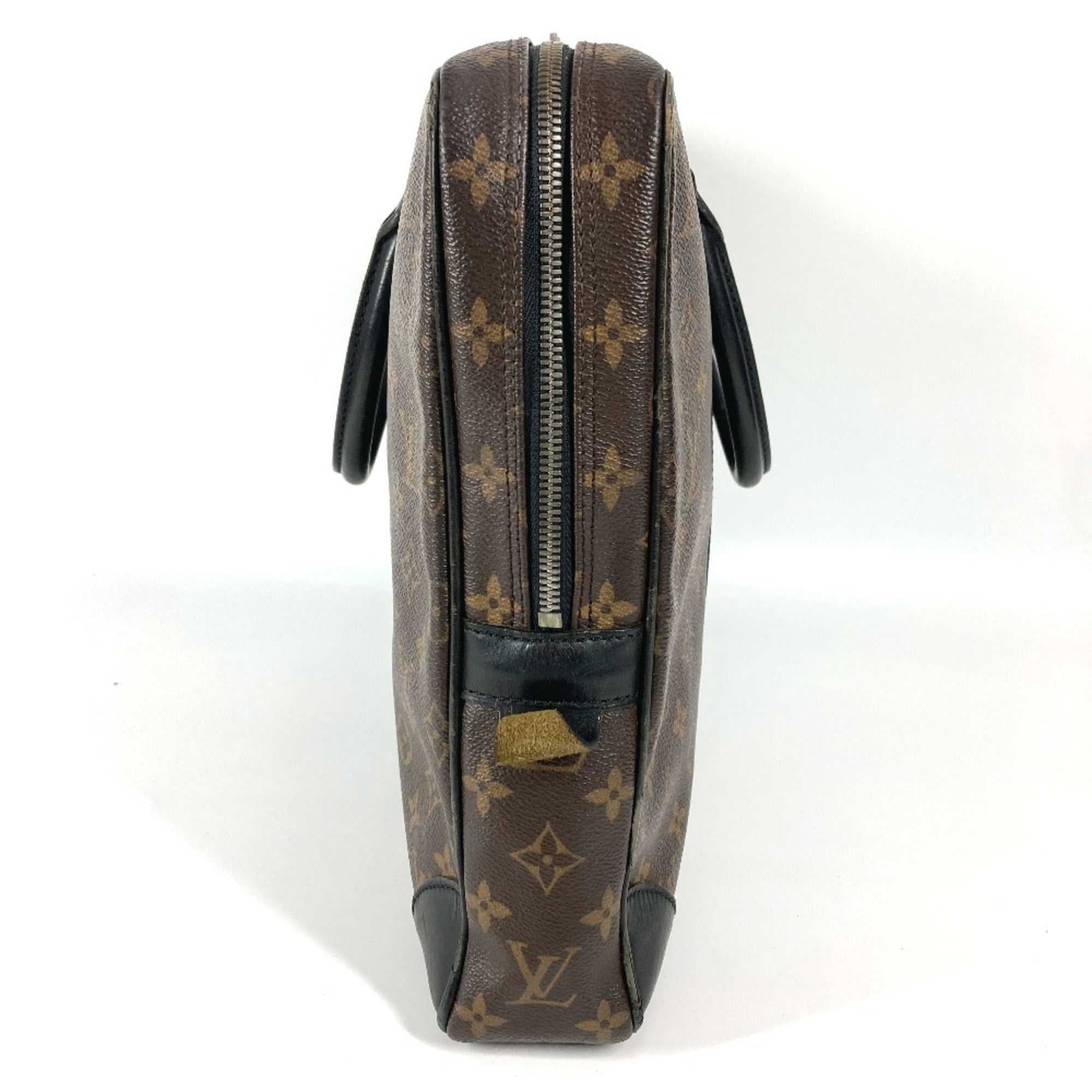 Louis Vuitton Black Brown Monogram Canvas Tote Bag