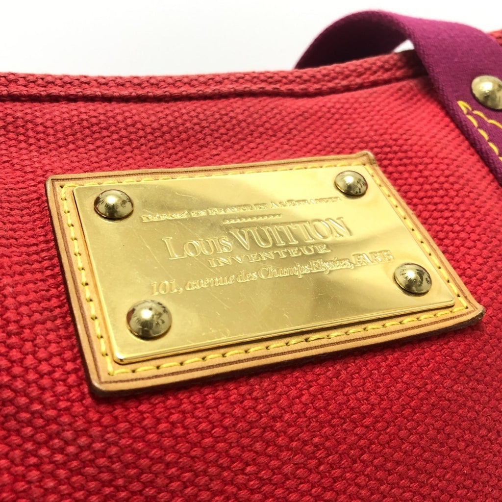 Louis Vuitton Red Color Canvas Tote Bag