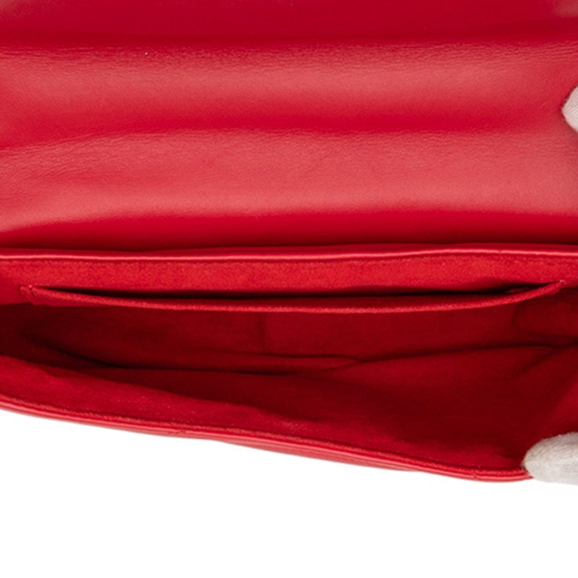 Louis Vuitton Red Color Leather Handbag Shoulder Bag