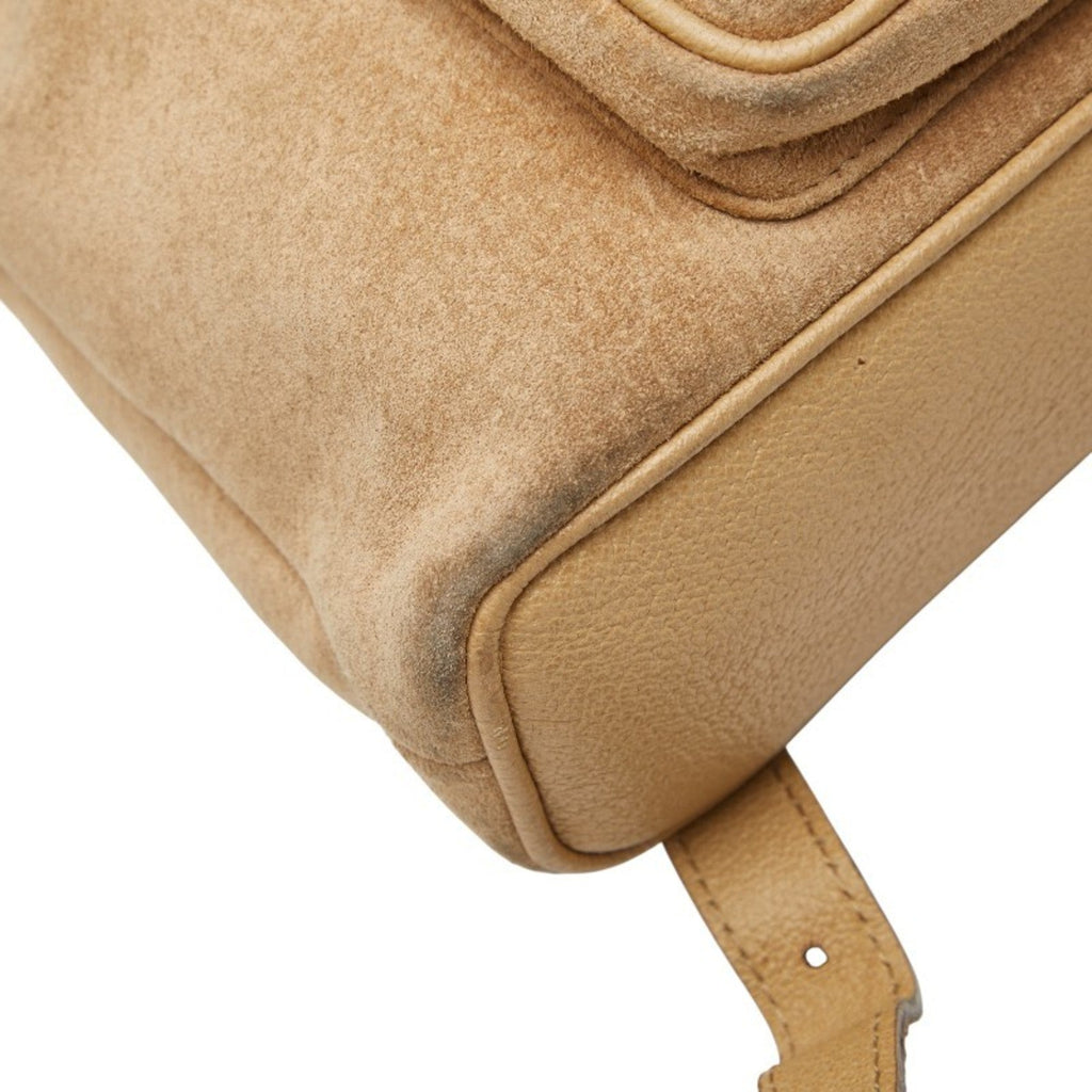 Gucci Brown Suede Leather Backpack (Pre-Owned)