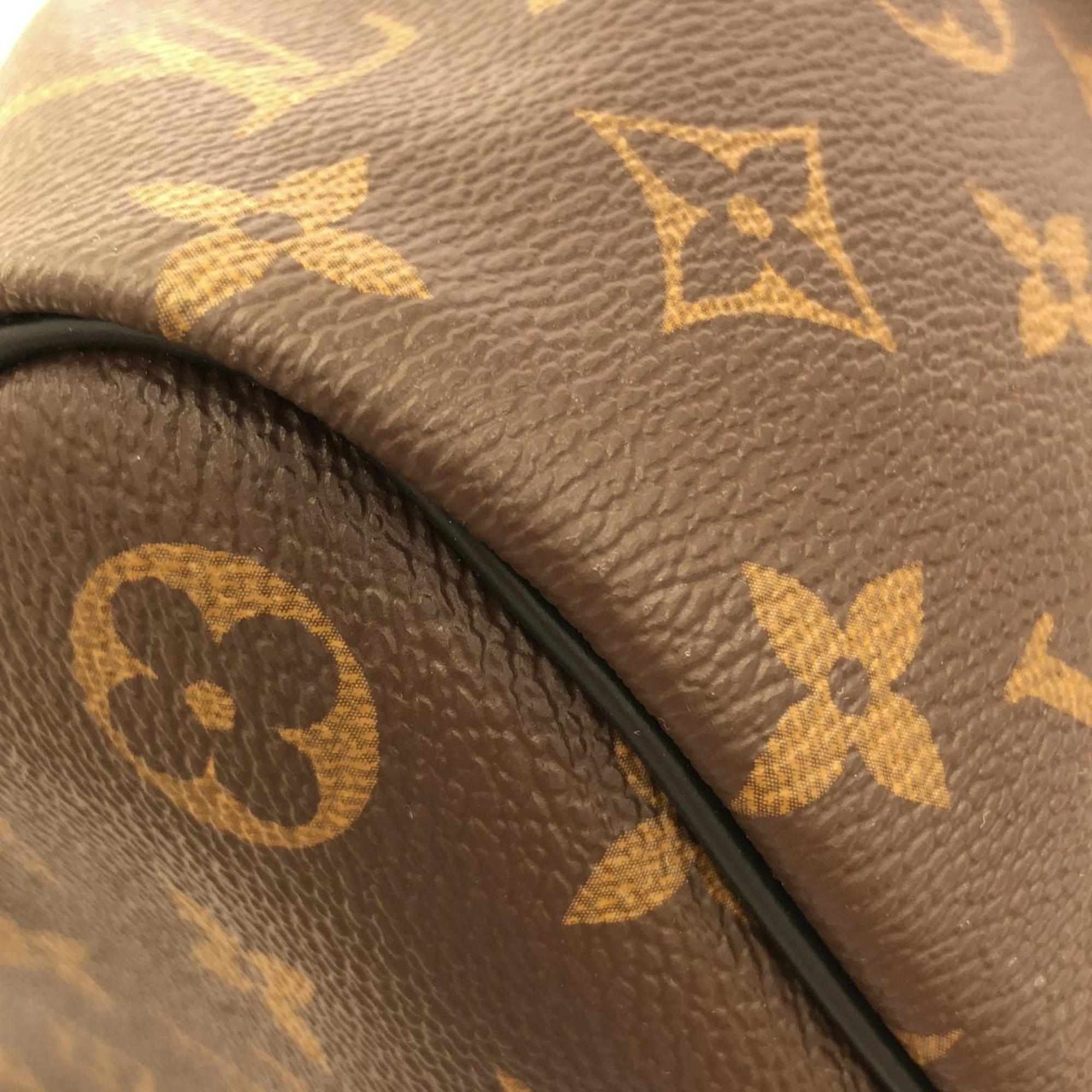 Louis Vuitton Marron Coated Canvas Boston Bag