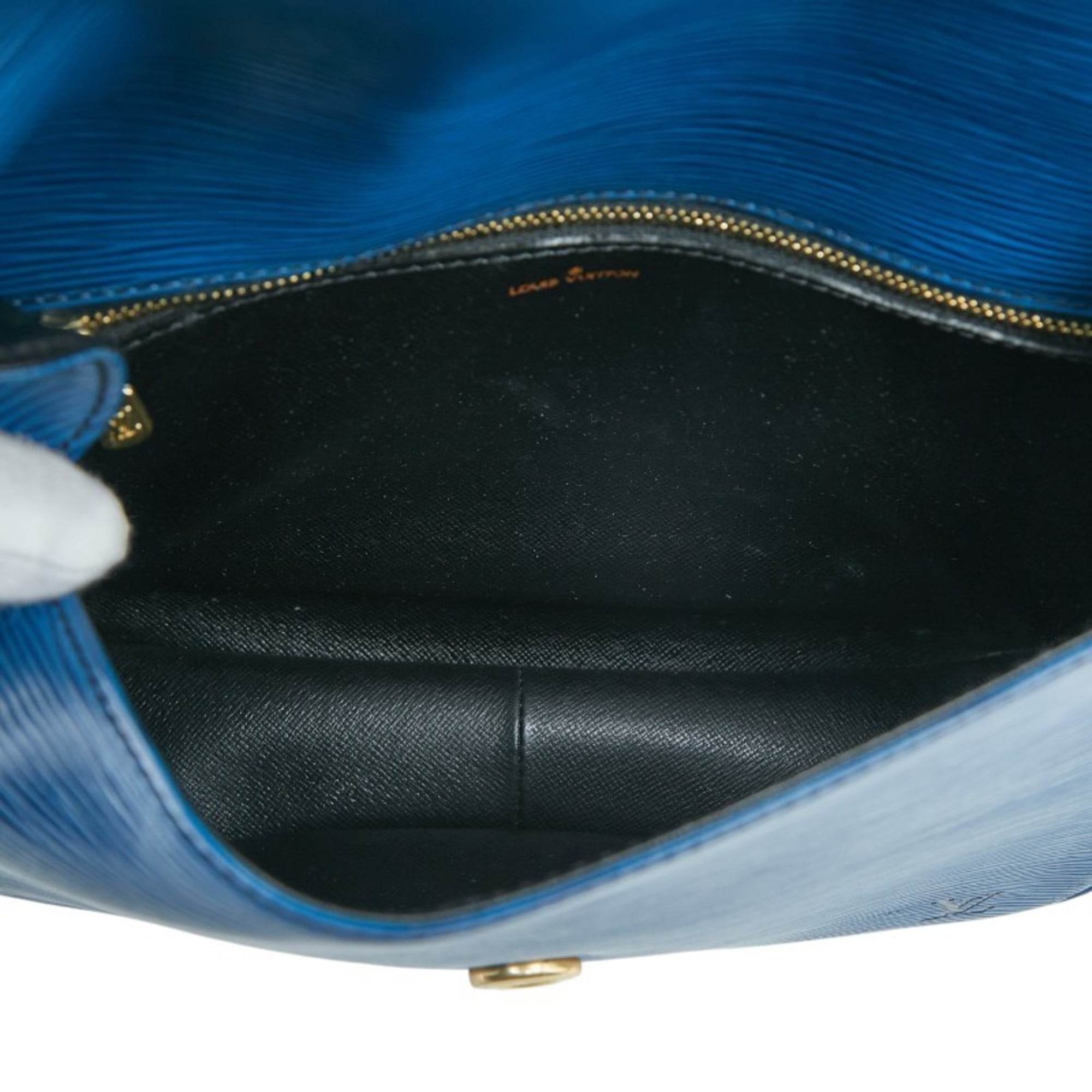 Louis Vuitton Toledo Blue Leather Shoulder Bag