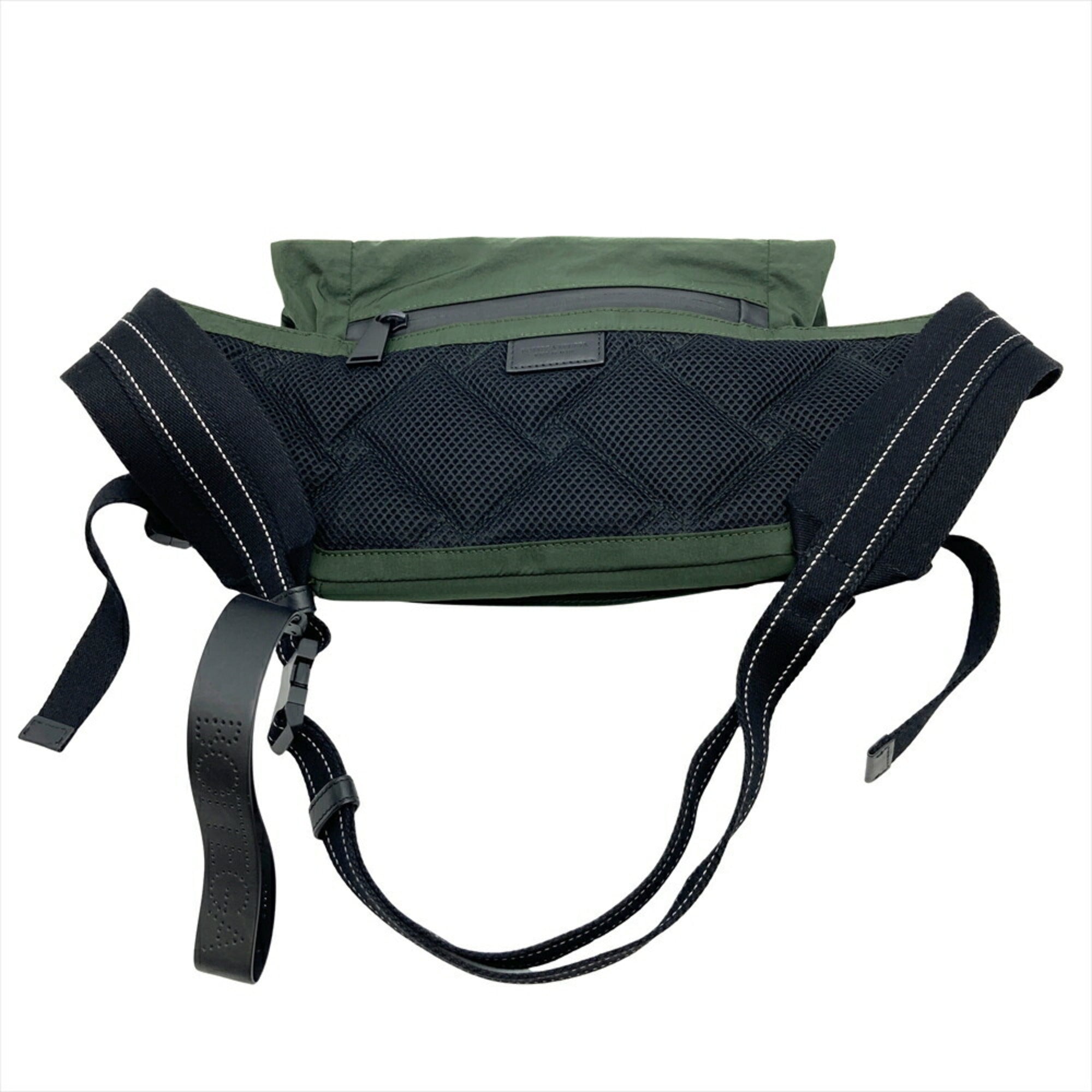 Bottega Veneta Green Nylon Fanny Pack Sling Bag