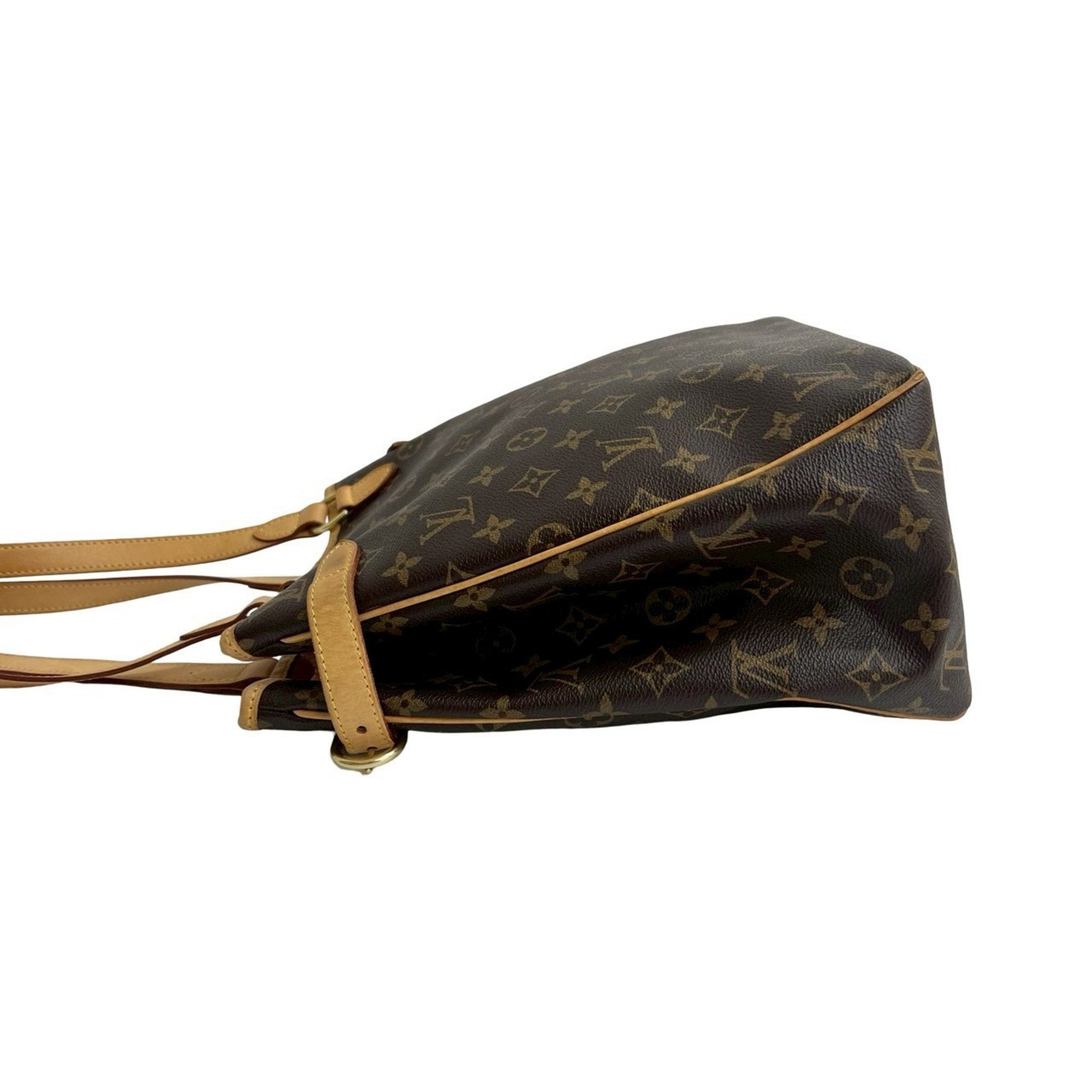 Louis Vuitton Brown Leather Pvc Shoulder Bag Tote Bag