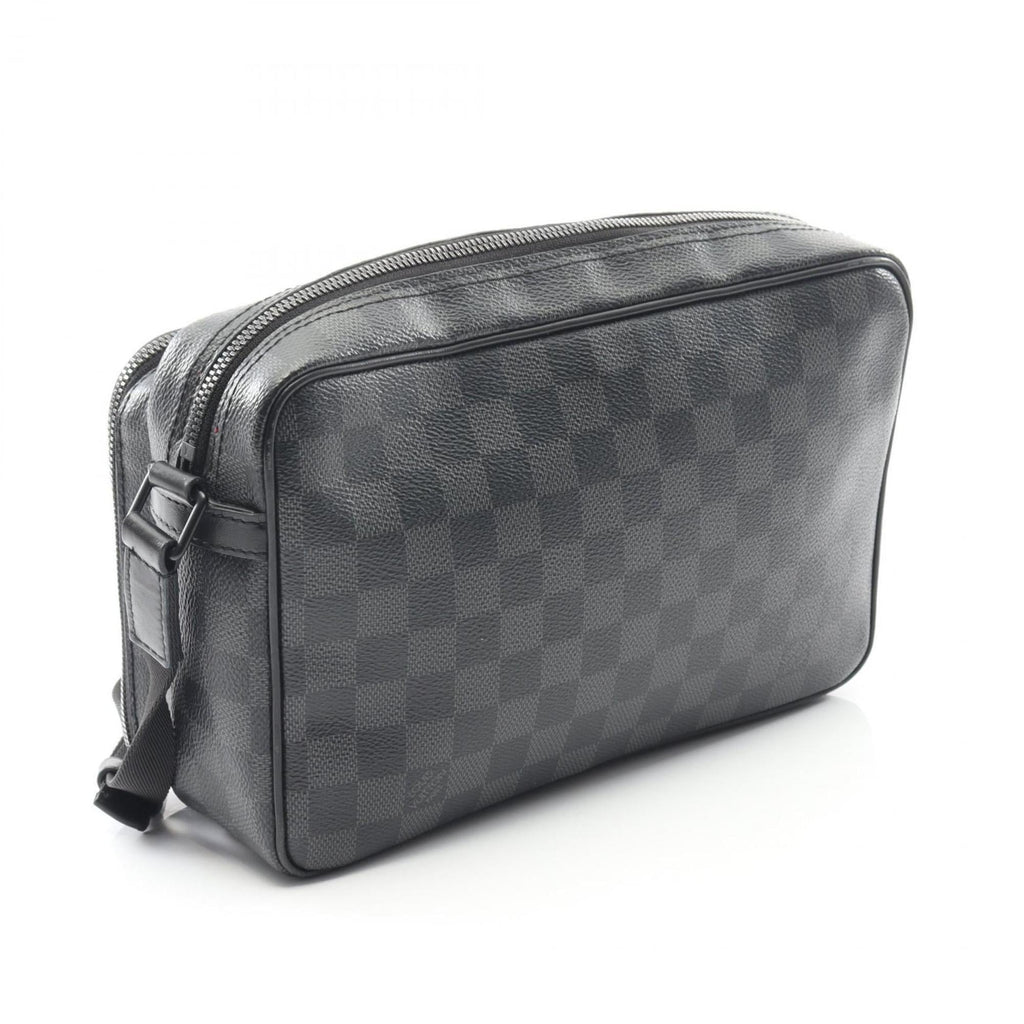 Louis Vuitton Gray Damier Graphite Leather Shoulder Bag