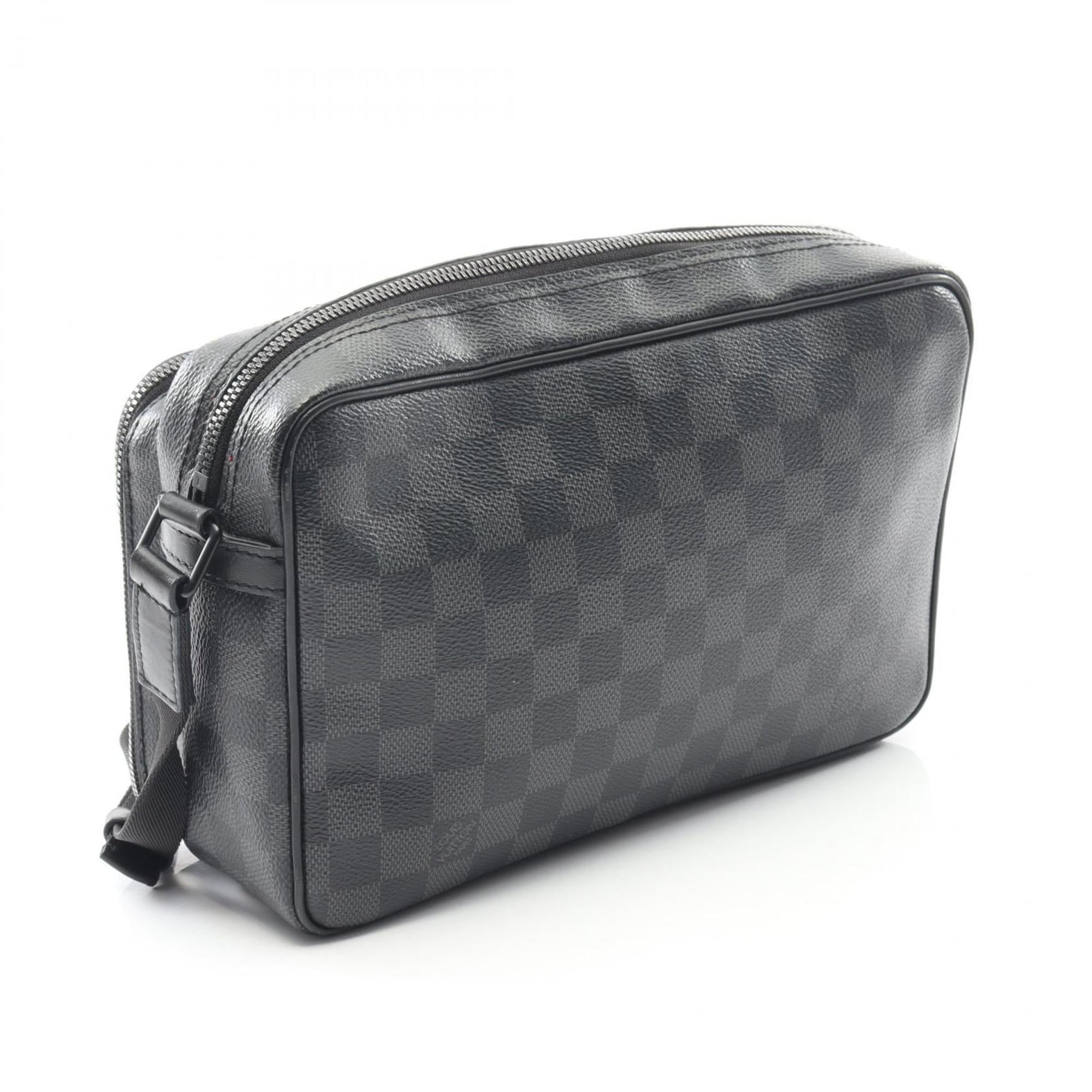 Louis Vuitton Gray Damier Graphite Leather Shoulder Bag