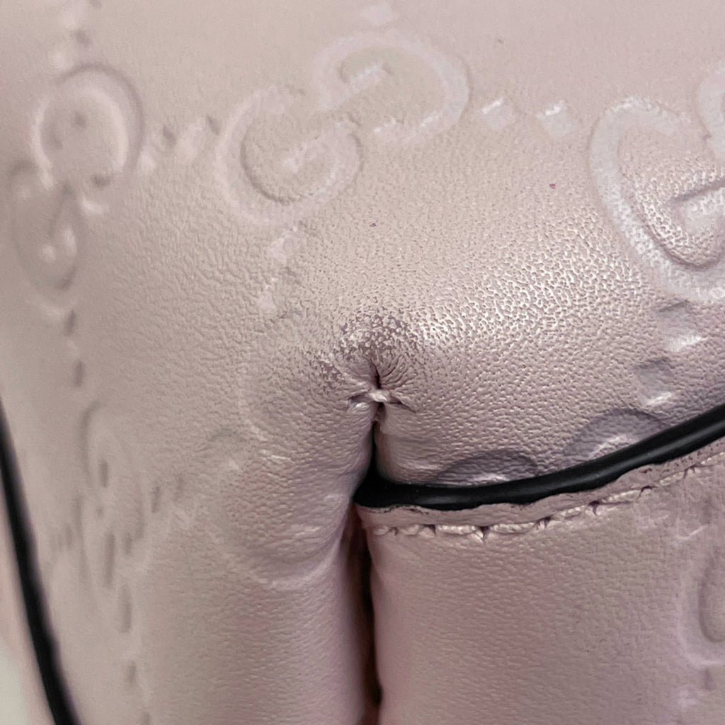 Gucci Pink Leather Handbag Shoulder Bag (Pre-Owned)