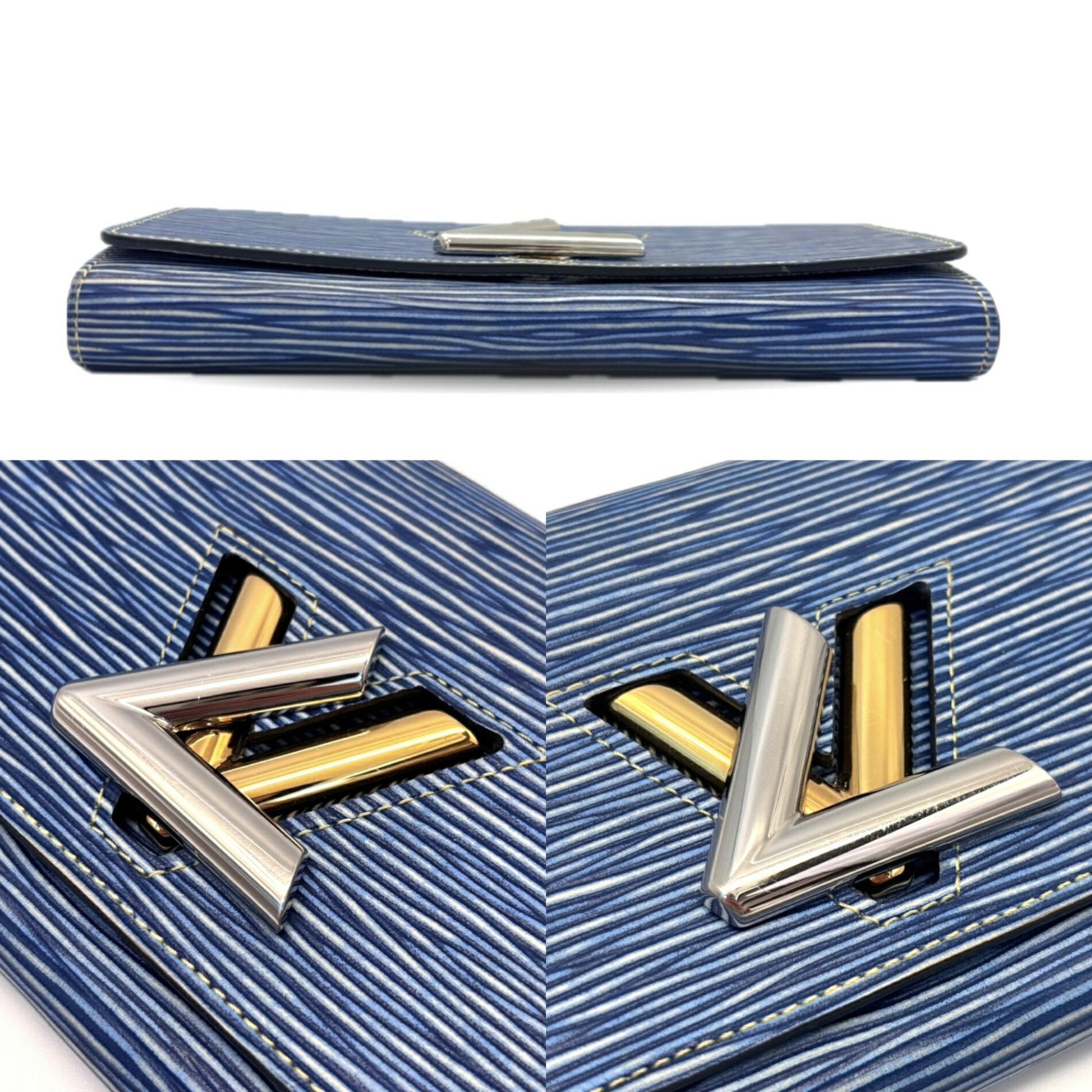 Louis Vuitton Epi Denim Blue Denim Epi Leather Long Wallet