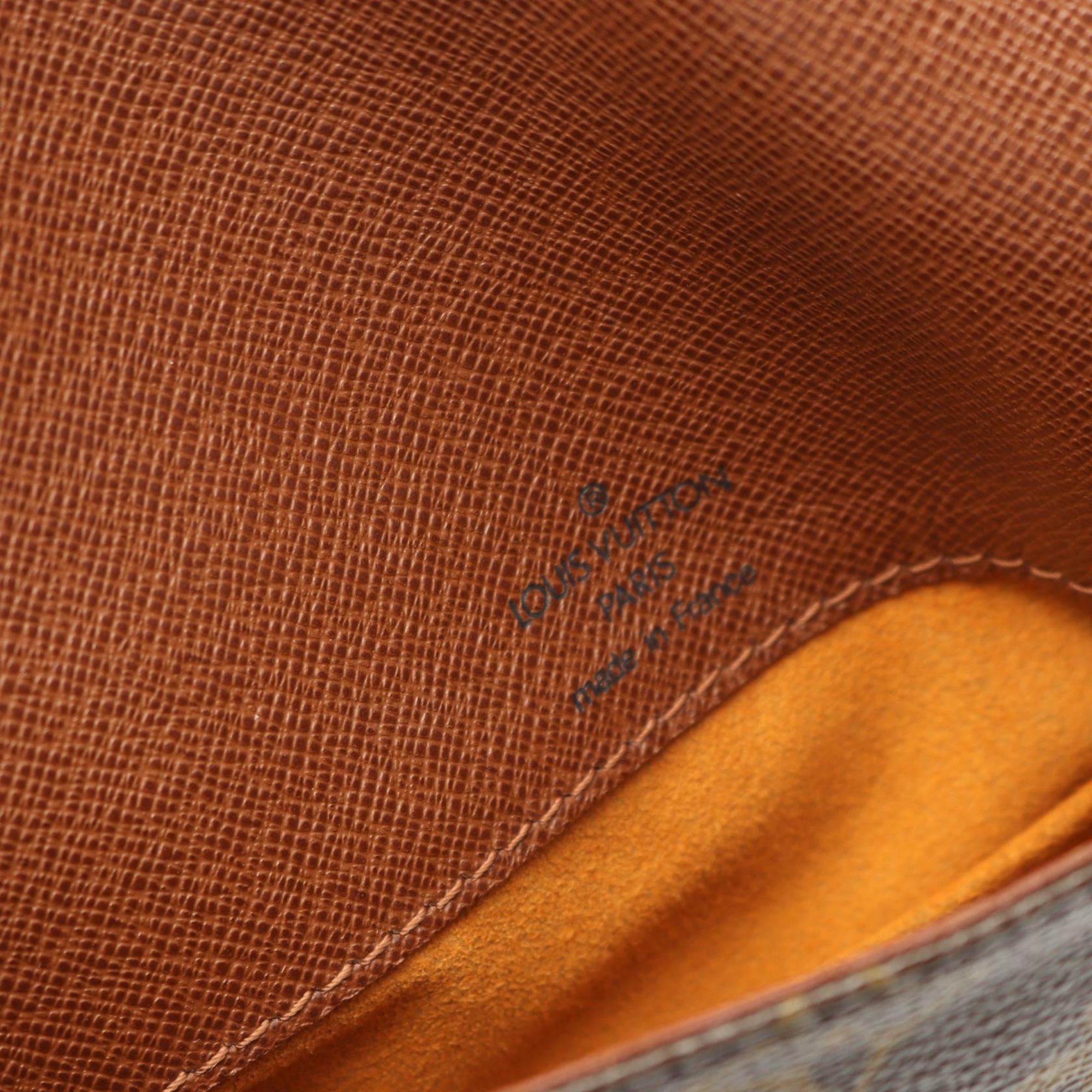 Louis Vuitton Brown Coated Canvas Leather Shoulder Bag