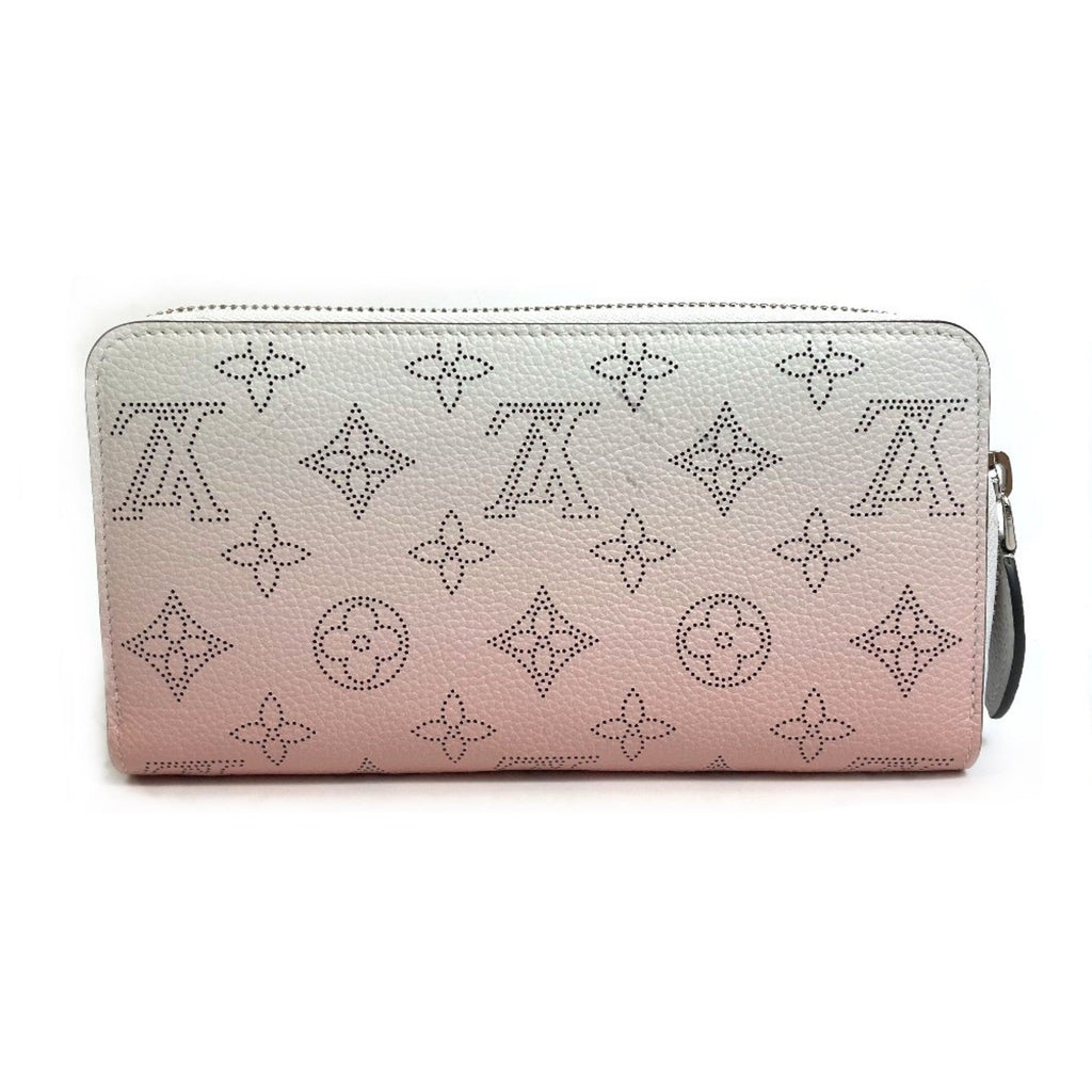 Louis Vuitton Mahina Pink White Mahina Leather Long Wallet