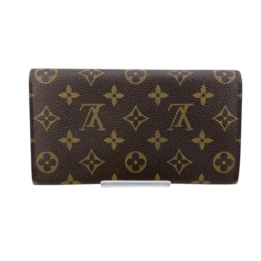Louis Vuitton Brown Monogram Long Wallet (Tri-Fold)