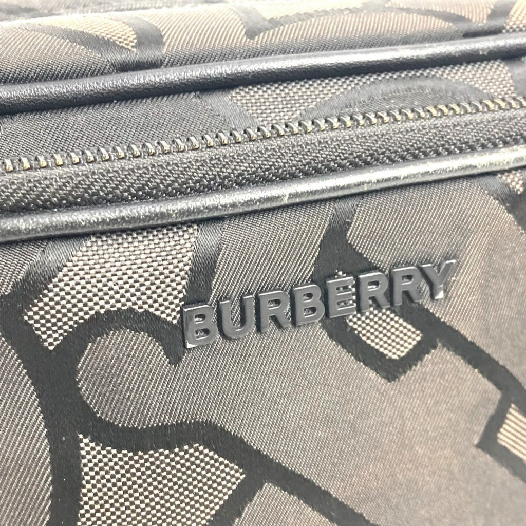 Burberry Black Gray Nylon Canvas Pochette Shoulder Bag